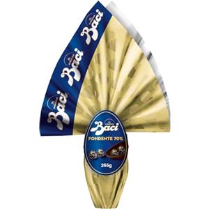 Perugina BACI PERUGINA Uovo di Pasqua 2026 Cioccolato Fondente 70% con Sorpresa Esperienziale e 4 Cioccolatini 265g