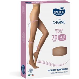 Sauber Charme Collant Tuttonudo 140 Denari Nero Taglia 1 - Maglia Liscia, Invisibile e Confortevole