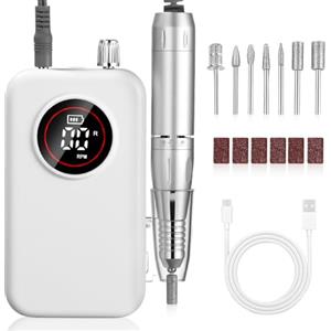 UIHOL Fresa per Unghie Professionale, 45,000RPM Lima Elettrica per Unghie, Touchscreen, con Punta in Ceramica Kit Unghie, Salone Manicure Set e Pedicure Elettrico per Semipermanente Gel
