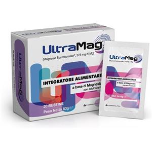 PHARMANUTRA UltraMag - Integratore Alimentare a Base di Magnesio Sucrosomiale, 20 Bustine per Ridurre Stanchezza e Affaticamento