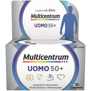 Multicentrum Uomo 50 - Integratore Multivitaminico e Multiminerale per Uomini Over 50 - 30 Compresse