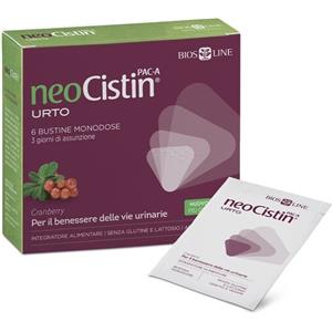 Bios Line Neocistin PAC-A Urto - Integratore per il Benessere delle Vie Urinarie con Cranberry e D-Mannosio - 6 Bustine Monodose