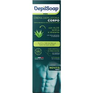 DepilSoap Crema Depilatoria Uomo 150 ml - Adatta a Tutti i Tipi di Pelle, Senza Ammoniaca, con Aloe e Vitamina E