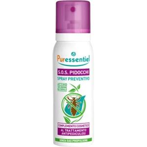 Puressentiel SOS Pidocchi Spray Preventivo 200ml - 100% Naturale con Oli Essenziali per Prevenzione Quotidiana