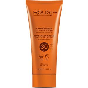 Rougj Crema Solare Alta Protezione SPF30 100ml - Viso e Corpo, Texture Leggera, Resistente all'Acqua