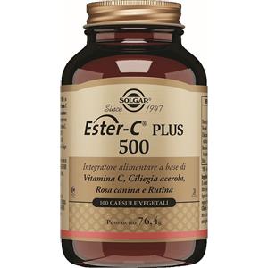 Solgar Ester-C Plus 500 - Integratore Vegetale con Vitamina C, 100 Capsule per Supporto Immunitario