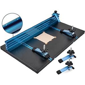 POWERTEC 71539 Trapano a colonna da 35,6 cm x 61 cm con sistema di recinzione a T in alluminio completo, serie professionale per la lavorazione del legno