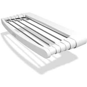 GIMI Stendibiancheria Telepack 70 - Stendibiancheria da Parete Telescopico in Alluminio e Resina con Bracci Ripiegabili