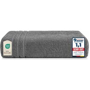 Komfortec Asciugamano da bagno 100 x 200 cm in 100% cotone, asciugamano da sauna XXL, morbido, grande, in spugna, ad asciugatura rapida, grigio antracite