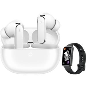 HUAWEI Freebuds Pro 5 Bianco + HUAWEI Band 10 Black, Cuffie Wireless Bluetooth, Cancellazione del Rumore con AI Dual-Engine per Business e Ufficio, Vestibilità Sicura con Suono Immersivo