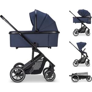 Osann Passeggino Navetta Duo Juntos Sistema Combinato - Leggero e compatto - Reversibile - Aerato - Parapioggia anti pioggia - Fronte Mamma - Fronte Mondo (Cobalt Blu)