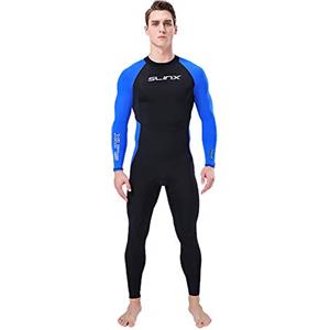 Dear, you Full Body Dive Muta da Sub Sport Skins Lycra Rash Guardia di Uomo,Protezione UV Ad Asciugatura Rapida Vestiti Protezione Solare Manica Lunga One Costumi da Bagno Pezzo,XL