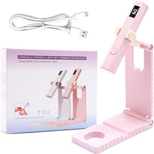 LEDSUUEI Lampada UV LED per Unghie Piccola LEDSUUEI【Asciugatura Sicura】Portatile Ricaricabile Fornetto Unghie Semipermante Rapida, Mini Lampada LED Unghie per Gel, Smalti, Nail Strips Salon/Viaggio, Rosa