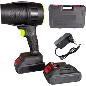 AKIZA Soffiatore Elettrico con Doppia Batteria Potente e pratico per pulire sporco, foglie e macchine