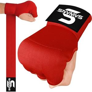 SAWANS Fasce per Le Mani da Boxe Guanti Interni per la Protezione delle Mani Cinturini da Polso Lunghi Guanti da Combattimento Elasticizzati e Imbottiti per Arti Marziali Sacco da Boxe Guanti in
