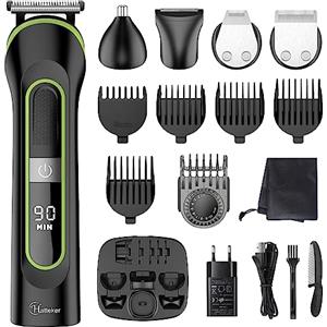 Hatteker Rasoio per barba da uomo, senza fili, per il naso, per il bodygroomer (nero)