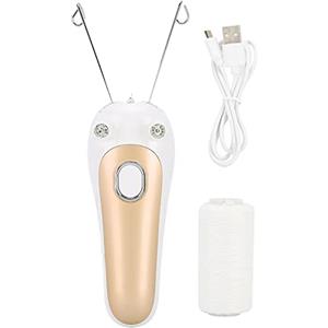 Jadeshay Epilatore Viso Donna,Ricaricabile Epilatore per Peli del Viso da Donna Portatile Facciale Elettrico per Capelli Facciali con Host + Filo di Cotone Blanco Bianco + Cavo USB