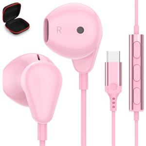 ASKUBSKU Cuffie USB C per Samsung A56 A36 A54 A34 5G A55 A35 Pixel 9 8 Pro, in Ear Tipo C Cuffie con microfono USB C Headset per iPhone 16 15 Pro Galaxy A33 A53 S24 One plus 11 XiaoMi 15 14 13