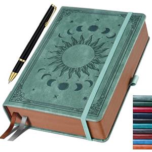 HwxBen Quaderno Diario A5 con penna - 360 pagine, carta 100 g/m², tasca interna, ideale per appunti, scuola e ufficio, idea regalo - Grigio Premium