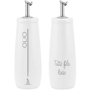 La Porcellana Bianca Oliera Salvagoccia 250ml - Collezione Gli Onesti in Porcellana Elegante