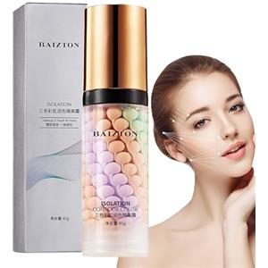 Acunny Primer Concealer Fondotinta, crema isolante, tre colori, fondotinta, fondotinta naturale dei pori, siero correzione del tono della pelle, fondotinta per trucco del viso