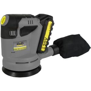 KOMBO PRO - Levigatrice Roto-Orbitale BRUSHLESS 20V, Ø125 mm, 11.000 giri/min, Motore in Rame, Sacchetto Polvere, Soft Grip, 10 Fogli Abrasivi, Batteria 2.0Ah e Caricatore Inclusi