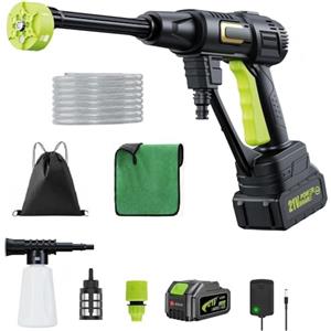 Kevsuvqin Idropulitrice a Batteria 4000mAh, 120Bar Idropulitrice Professionale con Motore Brushless, Regolabile su 3Livelli, Idropulitrice Portatile per Lavaggio Auto, Pulizia e Irrigazione