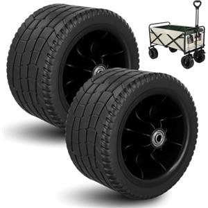 Dorccsi 2 Ruote da Spiaggia per carrelli da 7 Ruote da carro Antiscivolo Resistenti all'Usura e al Calore per Sabbia Campeggio Sport Pneumatici da Spiaggia per carrelli Pneumatici da per