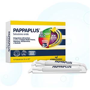 STERILFARMA EVOLUTION PAPPA PLUS - ENERGIA SUBITO PRONTA - Multivitaminico con Pappa Reale Fresca, Vitamine e Glutammina - IDEALE POST SPORT E STRESS, SUPERFOOD BAOBAB Gusto Delizioso, Da 1 anno in su