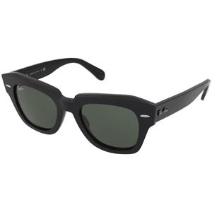 Ray-Ban State Street RB2186 901/31 | Occhiali da Sole Graduati o Non Graduati | Prova Online | Unisex | Plastica | Quadrati | Nero | Adrialenti