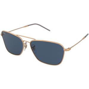 Ray-Ban RBR0102S Caravan Reverse 92023A - Occhiali da Sole Unisex in Metallo con Design Pilot e Lenti Graduabili