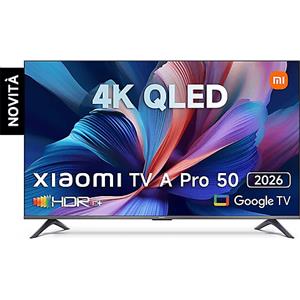 XIAOMI A50 PRO, Smart TV 50'', LCD 4K QD-LED, Dolby Audio, Google TV, Cornice Ultrasottile