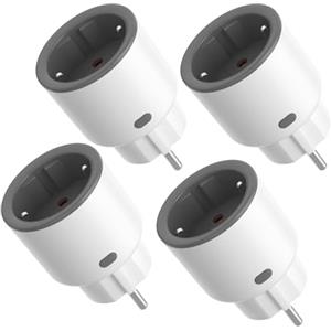 SONOFF S60TPF 4PCS Presa Smart 16A 2.4G WIFI Intelligente Smart Plug with Timer, Power Statistics, Overload Protection, Voice Control, Compatible with Alexa, Google Home
