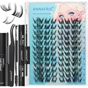 ANNAFRIS Ciglia Finte Ciuffetti Kit Naturali DIY Extension Ciglia Cluster Lashes con Pinze (FS,030)