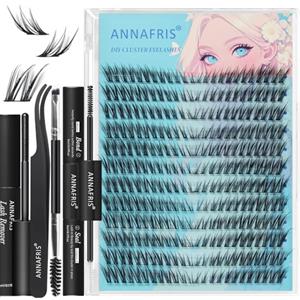 ANNAFRIS Ciglia Finte Ciuffetti Kit Naturali DIY Extension Ciglia Cluster Lashes con Pinze (FS,041)