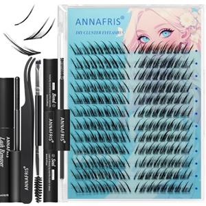 ANNAFRIS Ciglia Finte Ciuffetti Kit Naturali DIY Extension Ciglia Cluster Lashes con Pinze (FS,B59)