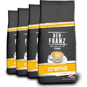 Der-Franz Crema caffè, chicchi interi, 4 x 1000 g