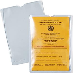 HERMA 1332 - Set di 10 custodie trasparenti per documenti di vaccinazione per vecchie carte d'identità di vaccinazione, porta badge per proteggere i libri di risparmio, documenti in formato DIN A6, in