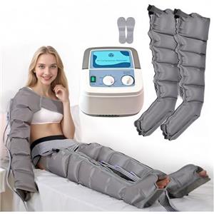 LQJHDM Massaggiatore Pressoterapia Gambe | Professionale Stivali Pressoterapia Gambe | 6 Cavità Massaggiatore Macchina Pressoterapia per Casa Gambe (2 gambe)