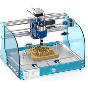 sainsmart Genmitsu 3018-PROVer V2 - Router CNC con struttura in alluminio per principianti, mini kit di fresatura con sonda Z, finecorsa, E-Stop, ideale per legno, acrilico, MDF, plastica, PVC