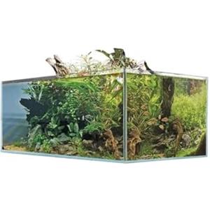 Aquariumline Acquario Shallow Tank 45x25x18 cm - Vetro Extrachiaro, Design Rettangolare per Aquascaping e Nano Acquari (45X25X18H)