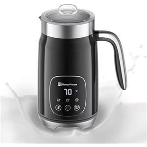 Maestri House Montalatte Elettrico 4-in-1 14,1OZ/400ML Montalatte Controllo Smart-Touch Creatore di Schiuma, Funzione di Memoria per Latte, Cappuccino, Latte Caldo, Cioccolata Calda, DualFro 400
