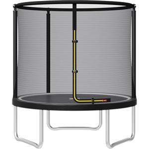 JUMMICO Trampolino da Giardino Trampolino per Bambini con Scaletta e Rete di Sicurezza Ø 183/220/290/360cm Tappeto Elasticoper Adulti e Bambini