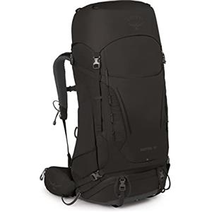 Osprey Kestrel 58L Zaino da Trekking Nero L/XL con Copertura Antipioggia e Pannello Posteriore Ergonomico