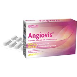 POLARIS FARMACEUTICI Srl Angiovis - Integratore Alimentare per la Circolazione Venosa con Diosmina e Vitamina C - 20 Compresse