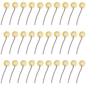 Zeaying 30 Pezzi Dischi Piezo Pickup, 27mm Disco Piezoelettrico, Pickup Piezoelettrico, Trasduttore Pickup Acustico, Disco Pickup, per Orologi, Chitarre Acustiche, Campanelli Elettronici