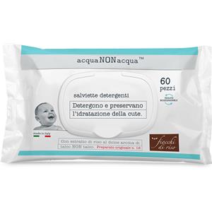 Fiocchi Di Riso - Salviette Detergenti Acqua Non Acqua, 60 Pezzi, Senza Talco Minerale