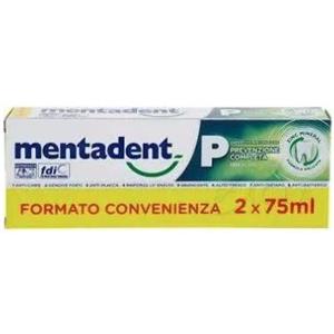 Mentadent P Dentifricio Prevenzione Completa 2x75ml con Zinco Antibatterico e 8 Azioni per la Salute Orale