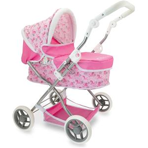 Teorema Gadget Ciao Ciccio - Carrozzina In Metallo Regolabile, Telaio Pieghevole, Dimensioni 47x17x60 h 72, Colore Bianco/Beige