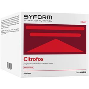 Syform Citrofos - Integratore Alimentare di Creatina Citrato Effervescente - 30 Bustine da 15g